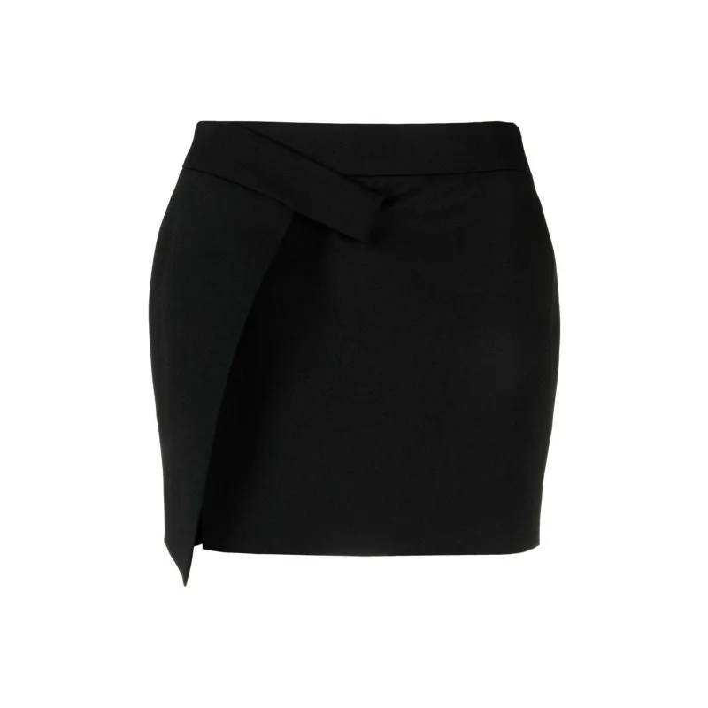 The Attico Cloe Wrap Miniskirt-0