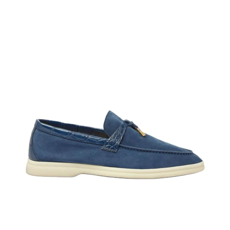 Loro Piana Summer Charms Walk Loafers Women's Sea Blue-1