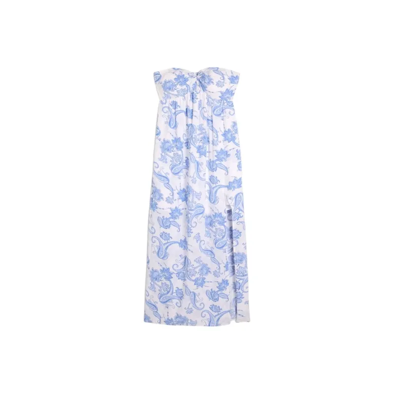 Hollister Sleeveless Dress Women's Blue All Over Print-0