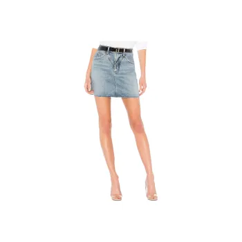AGOLDE Denim Short Skirts Women's Blue