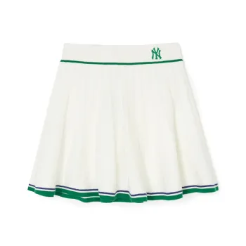 MLB New York Yankees Casual Short Skirts Women's Cream White