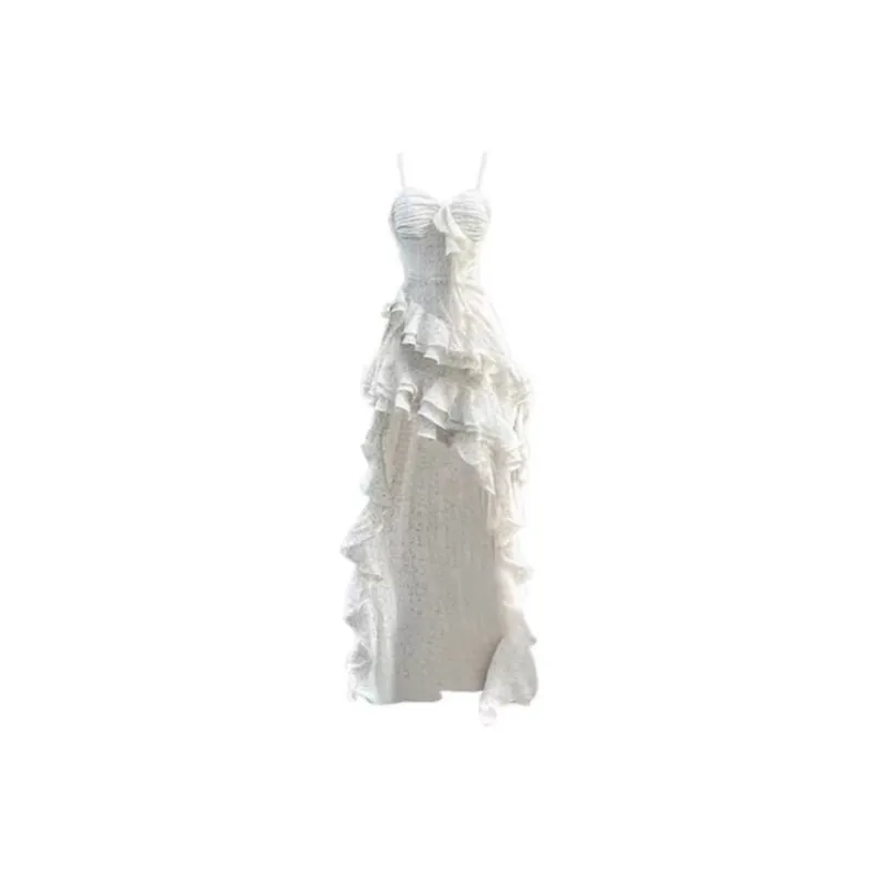Fashion Slip Dress Women's Ecru And Image Color-0