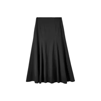SENTUBILA Casual Long Skirts Women's Elegant Black