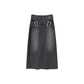 CHUU Casual Short Skirts Women's Leopard Print Black