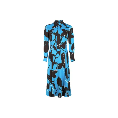 BBLLUUEE Long Sleeved Dress Women's Coral Blue