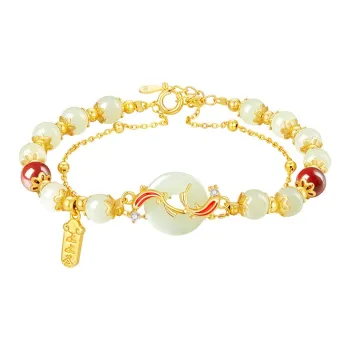 VIVIWELL Bracelets Green Jade Men's