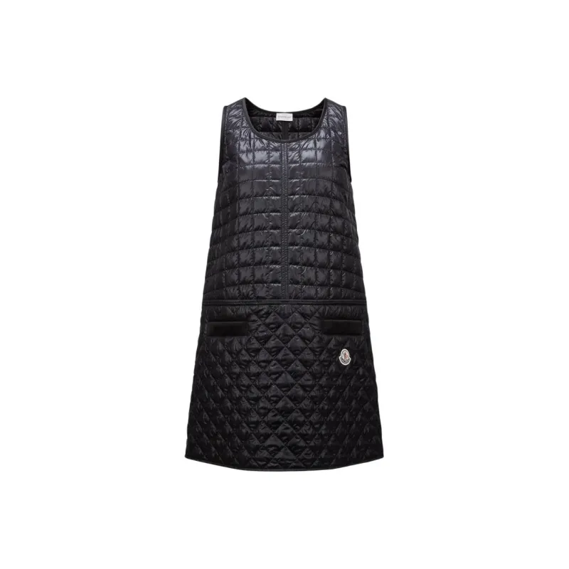 Moncler Quilted Sleeveless Mini Dress-0