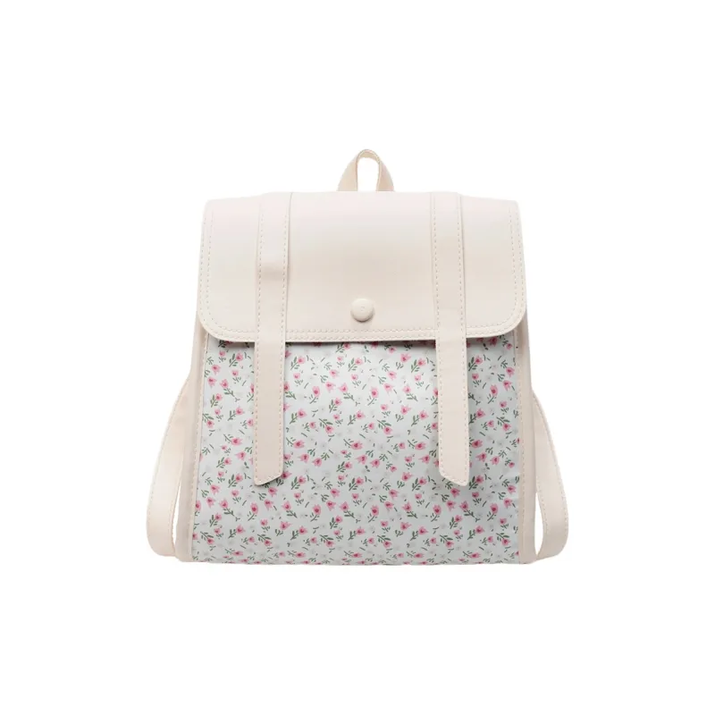 YUANTUZHE PU Backpack Women's Blue Floral/Red Floral-3