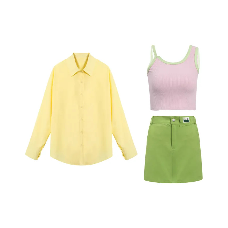 XUANSHU Two Piece Skirt Sets Women's-0