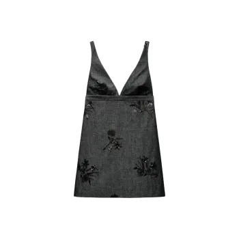 ZARA ZW Series Slip Dresses Women's Blue