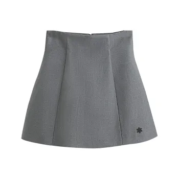Cypress House Casual Short Skirts Women's Light Gray