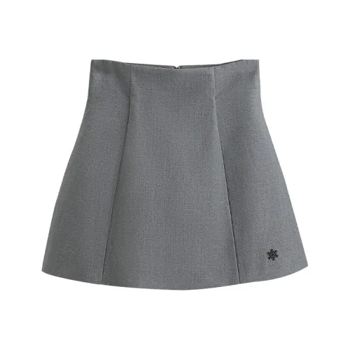 Cypress House Casual Short Skirts Women's Light Gray