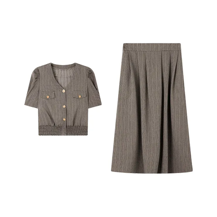 LOUISY AO Skirt Set Women's Gray+Gray-0