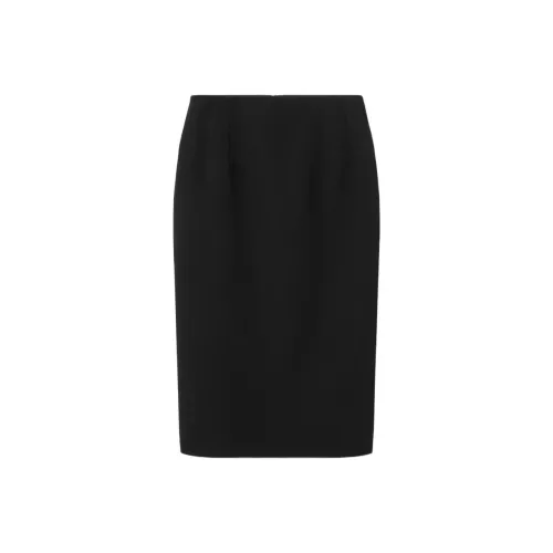 VERSACE Grain De Poudre Pencil Midi Skirt 'Black'