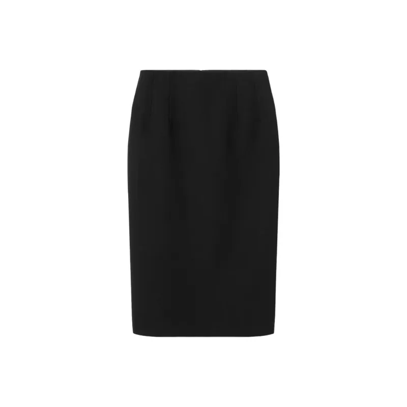 VERSACE Grain De Poudre Pencil Midi Skirt 'Black'-0