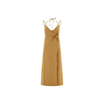 GANNI Herringbone Strap Midi Dress