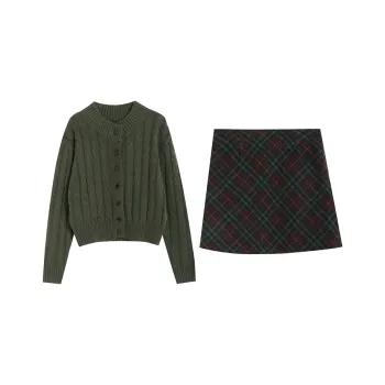 TWOPLUMGIRLS Two Piece Skirt Sets Women's