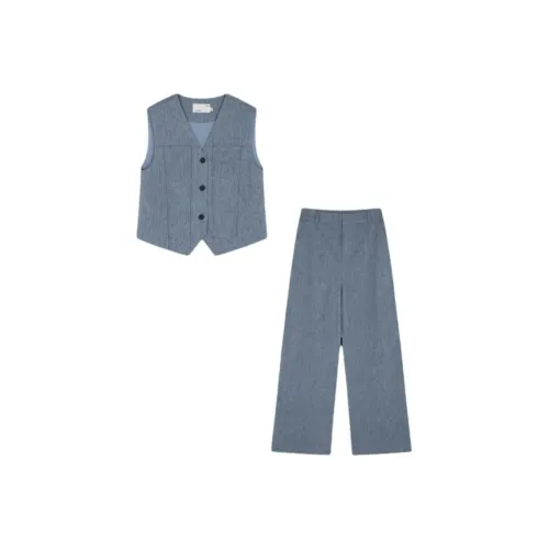 IHIMI Casual Suit Women's Denim Blue
