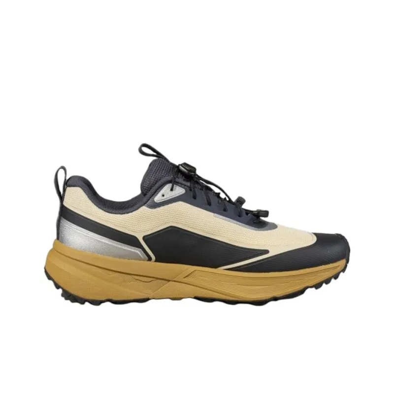 LiNing CF Tracing Walking Landscape Anti Slip Wear Resistant Low Top Hiking Shoes Unisex Beige Black-1