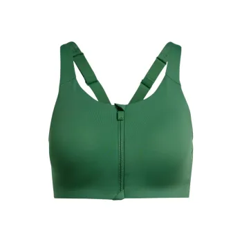 Adidas TLRD IMPACT LUXE HIGH SUPPORT ZIP BRA Sports Underwear Women's Green