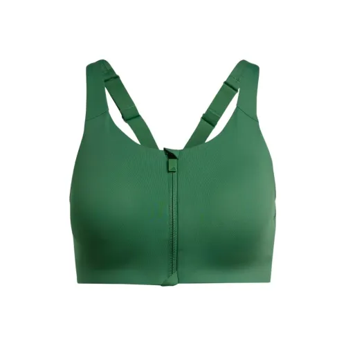 Adidas TLRD IMPACT LUXE HIGH SUPPORT ZIP BRA Sports Underwear Women's Green