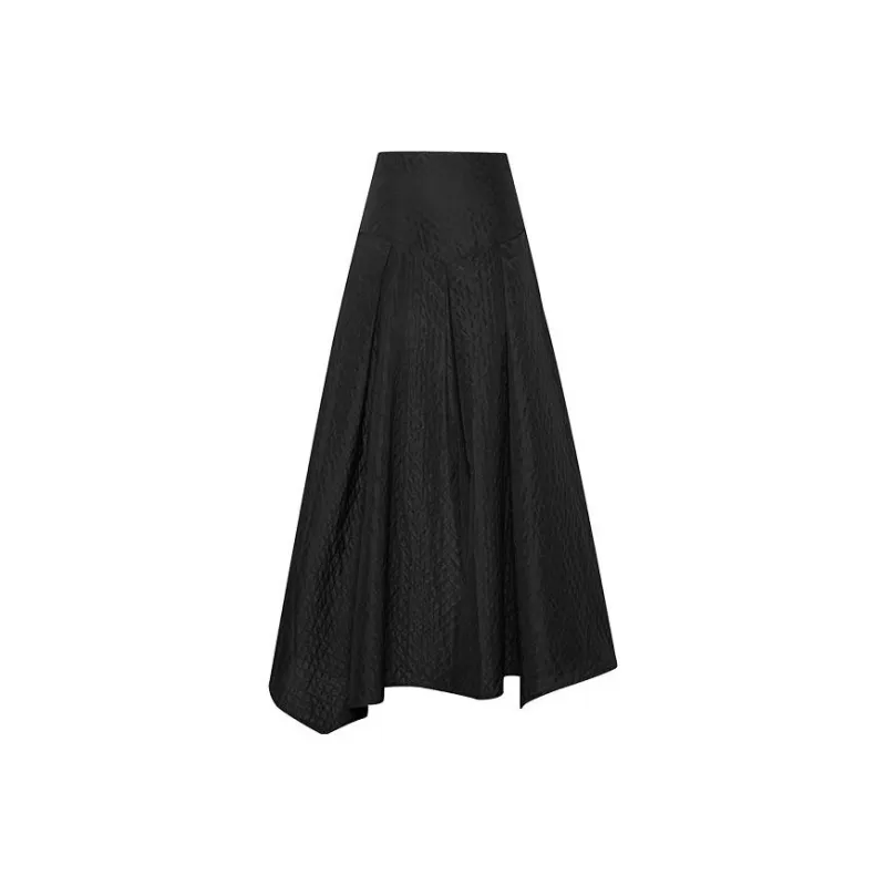 MEIYANG Casual Long Skirts Women's Black-0