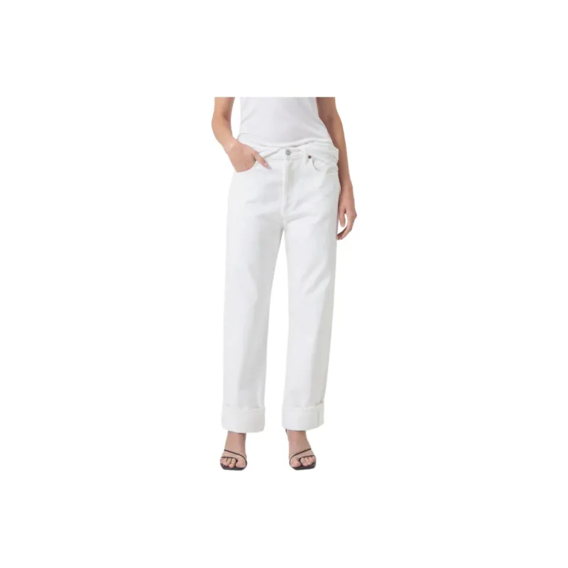AGOLDE Fran Low Rise Straight Leg Jeans-0