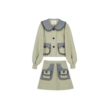 LCEVHZ'S Skirt Set Women's Green