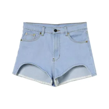 A head of Agua Denim Shorts Women's Blue