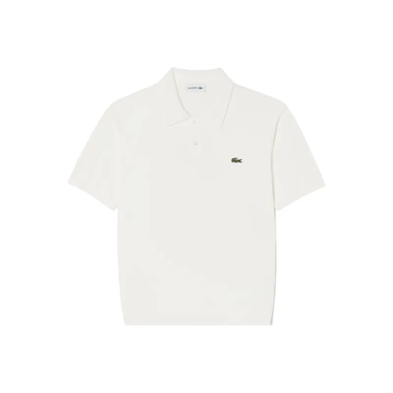 LACOSTE Logo appliqué Velvet Polo Shirt-2