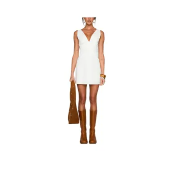 PRINCESS POLLY FLORIEN BRODERIE MINI DRESS Sleeveless Dress Women's WHITE/White