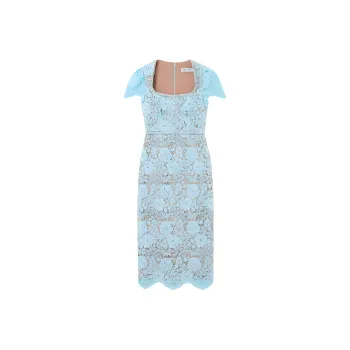 Self portrait Short Sleeved Dresses Women's Misty Blue