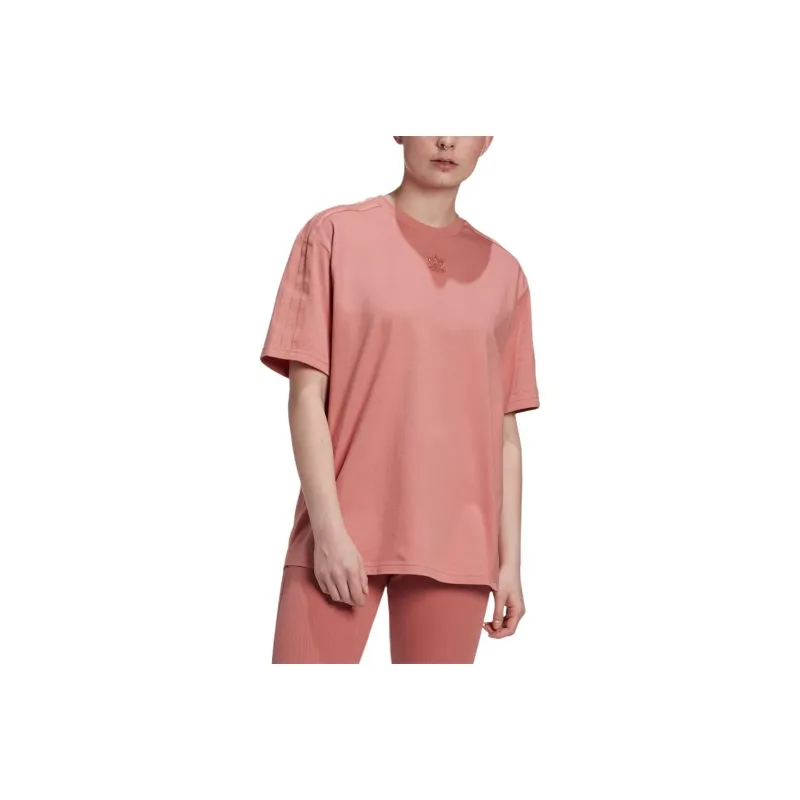 Adidas Originals T Shirt Women's Smoke Gray Pink-0