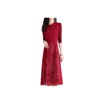 Mapping Long-Sleeved Dresses Women's