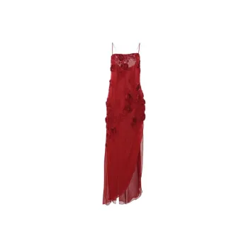 Blumarine Rose embroidered Maxi Dress
