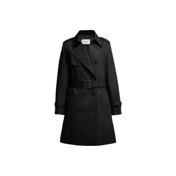 COACH Trench Coat Women's Black