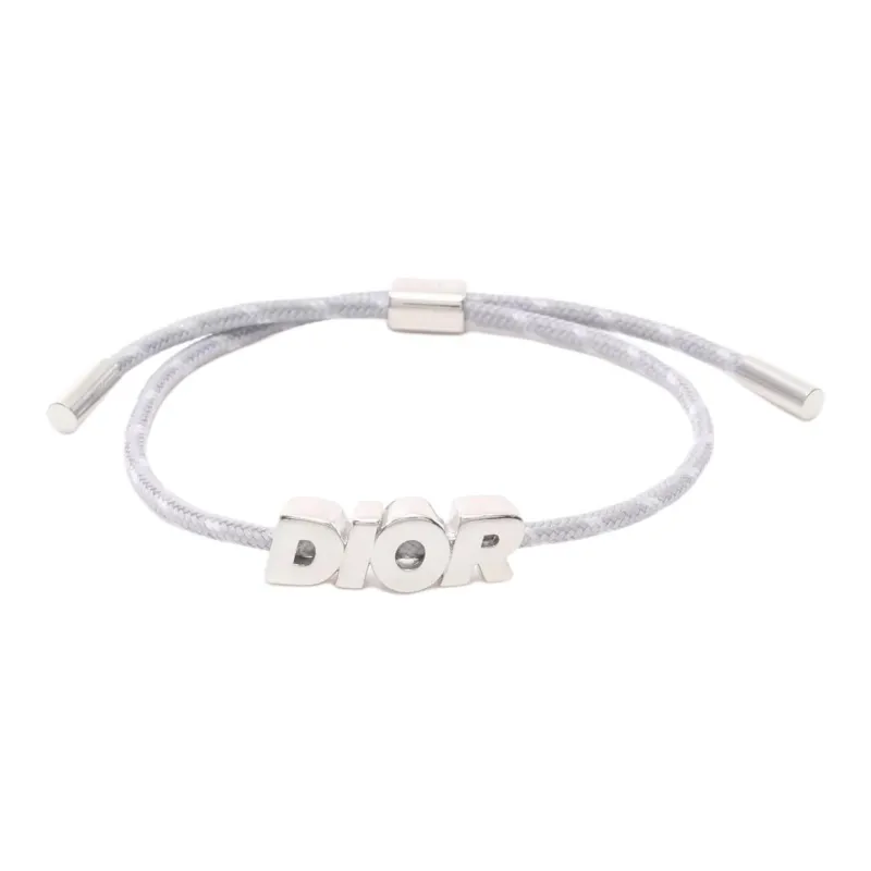 DIOR Stainless Steel Fabric Bracelets Unisex Silver-0
