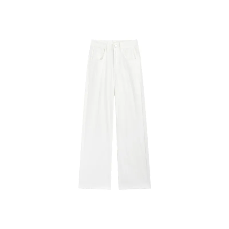 SNZX Jeans Women's White Pants-0