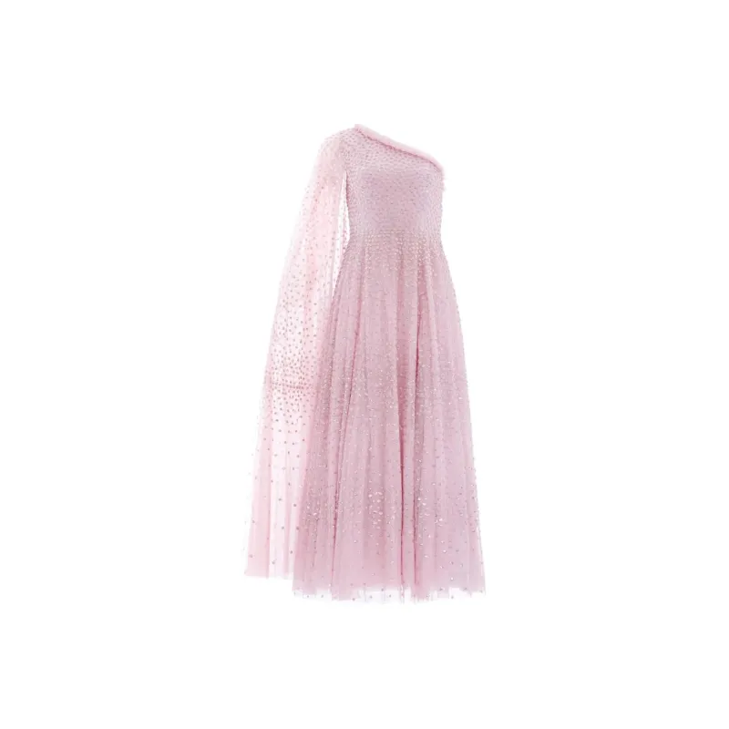 NEEDLE & THREAD One shoulder Gown-0