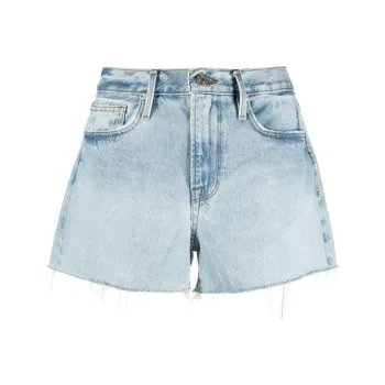 FRAME Le Brigette Frayed Denim Shorts