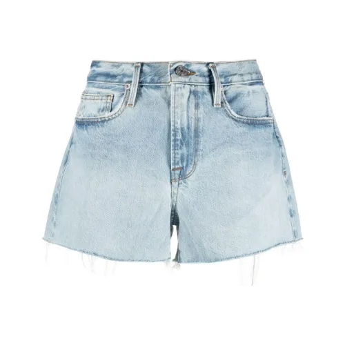 FRAME Le Brigette Frayed Denim Shorts