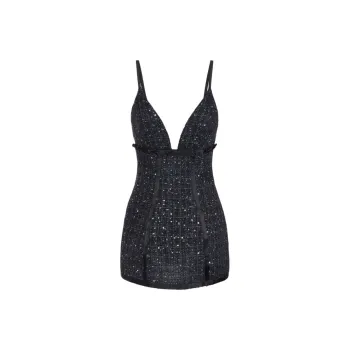Elisabetta Franchi Sequin embellished Tweed Dress