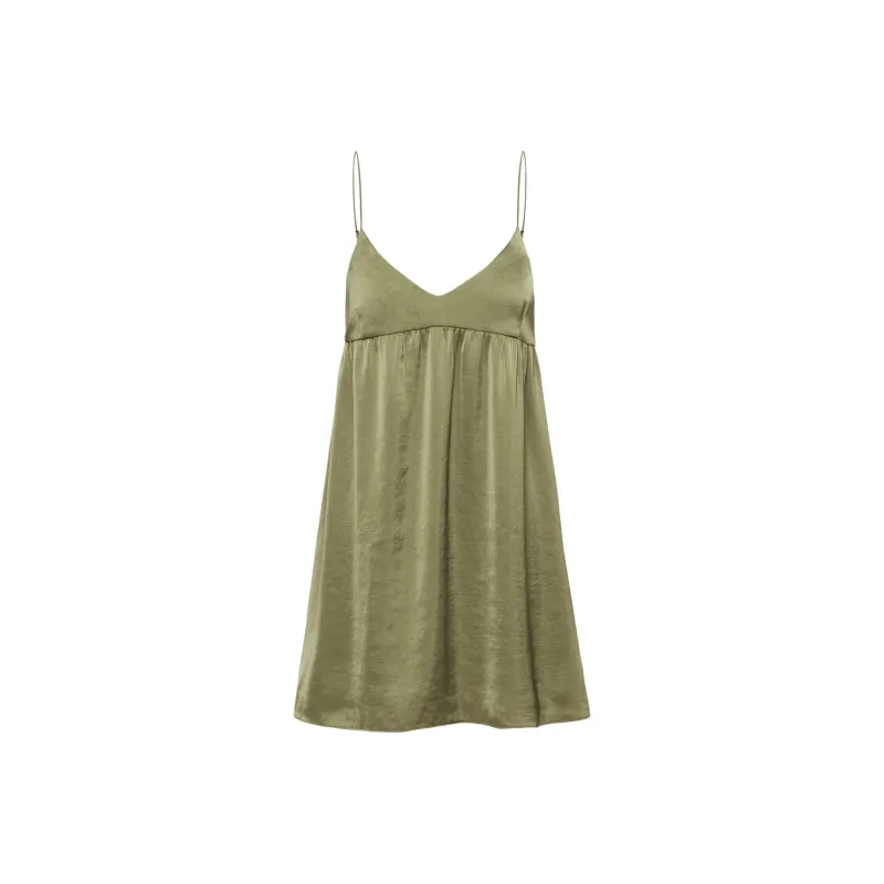 ARITZIA Wilfred Lover Satin Mini Dress Slip Dresses Women's Bosana Green-0