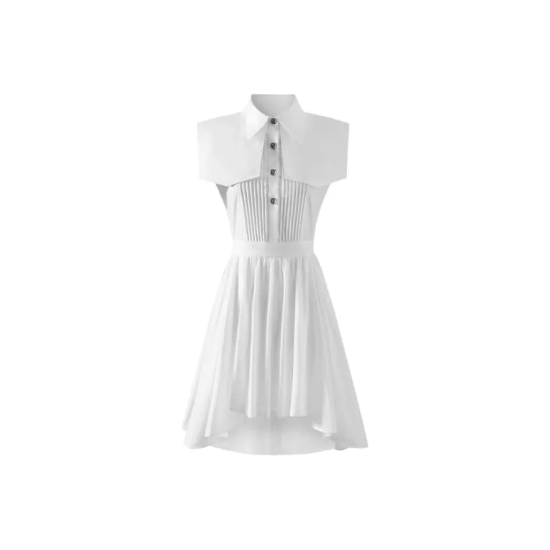 KARL LAGERFELD SS23 Sleeveless Dress Women's White-0