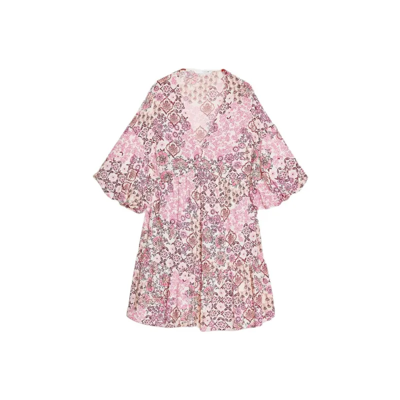 ZARA Long Sleeved Dress Women's Multicolor-0