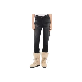 CHANEL COCO NEIGE Series Jeans Women's Black