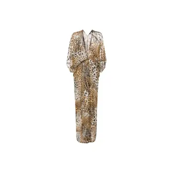 Roberto Cavalli Leopard print Silk Beach Dress
