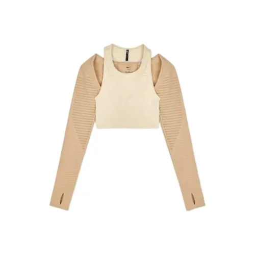 Nike X Mmw Women's Nrg Dri Fit Bra Beige