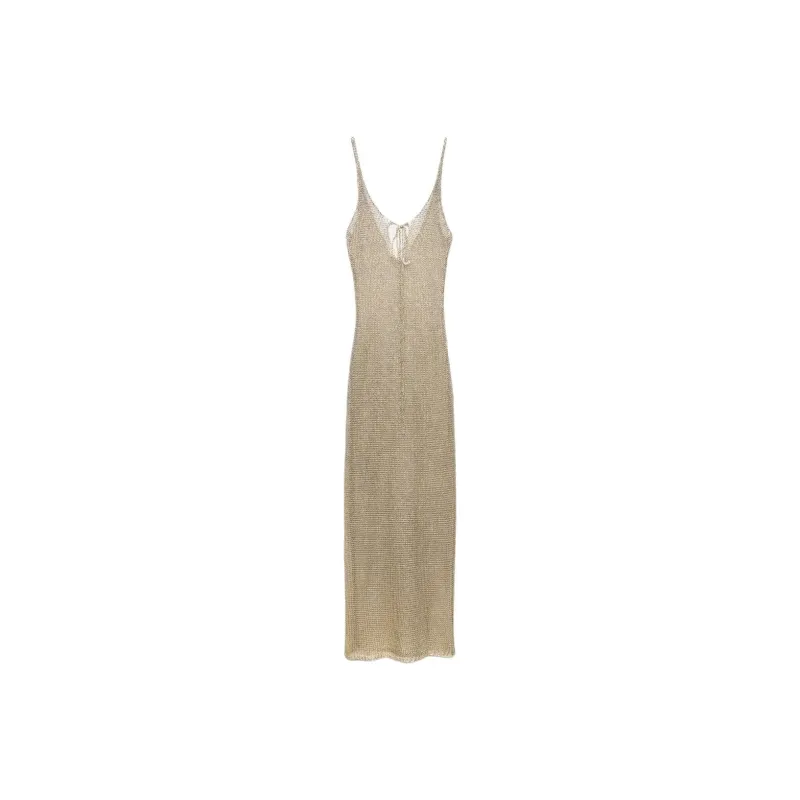 ZARA Slip Dresses Women's Yellow-0