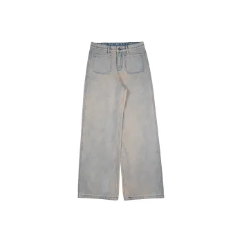 FAIRFAFO Jeans Women's Gray Blue